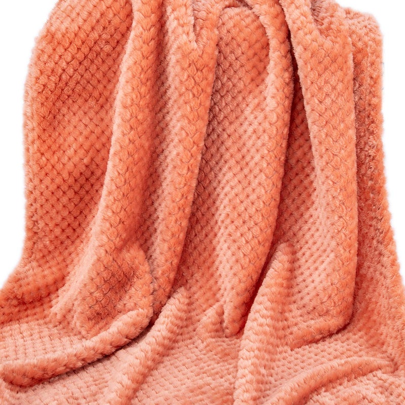 WONDER MIRACLE Fuzzy Blanket or Fluffy Blanket for Baby, Soft Warm Cozy Coral Fleece Toddler, Infant or Newborn Receiving Blanket for Crib, Stroller, Travel, Decorative (28Wx40L, XS-Grapefruit) - Image 5